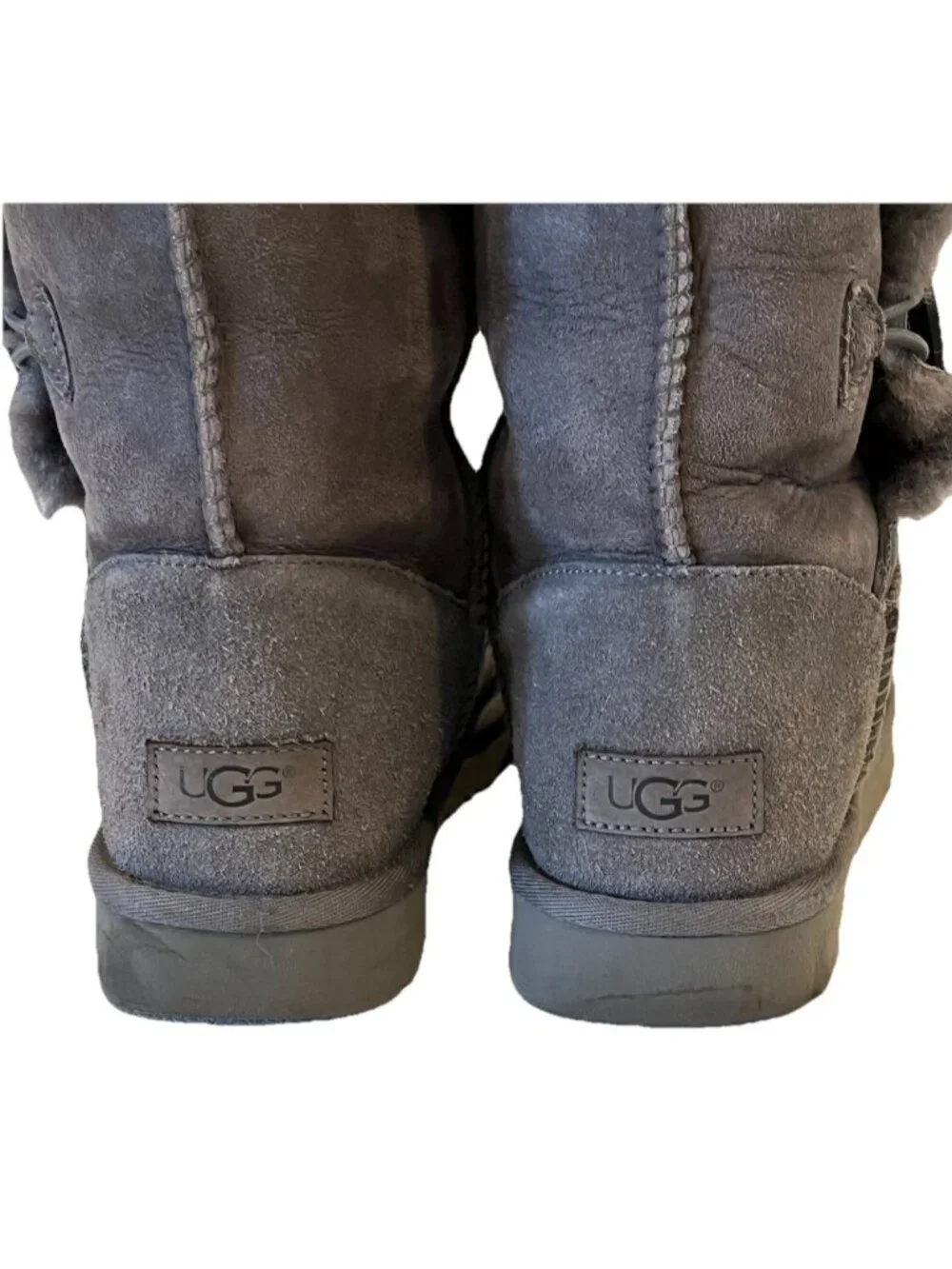 UGG Classic Gray Bailey 3 Button Triplet II Suede Winter Tall Boots